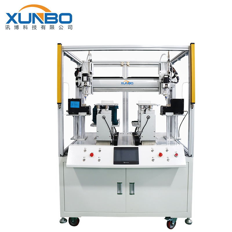 訊博落地式雙工位帶防護罩螺絲機800-800