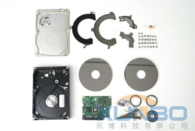 機械硬盤拆解后全家福-深圳訊博螺絲機