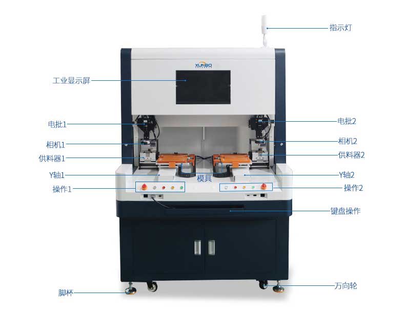 柜式雙拼視覺鎖螺絲機-深圳訊博科技-多功能非標螺絲機_全自動視覺螺絲機_大型鎖螺絲機廠家